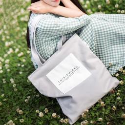 Letter Print Canvas Bag Women's Shoulder Crossbody Handheld Cotton Canvas Bag Eco-friendly Shopping Bag