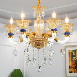 Light luxury living room chandelier creative dining room lamp bedroom crystal lamp fashion atmosphere villa simple modern