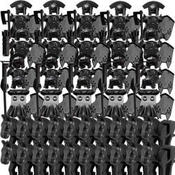 Lingxuinfo 120Pcs Military Weapons Medieval Ancient Rome Greece Egypt Style Building Block Figure Weapon Shield Helmet Armor Kit, Compatible With Major Brand
