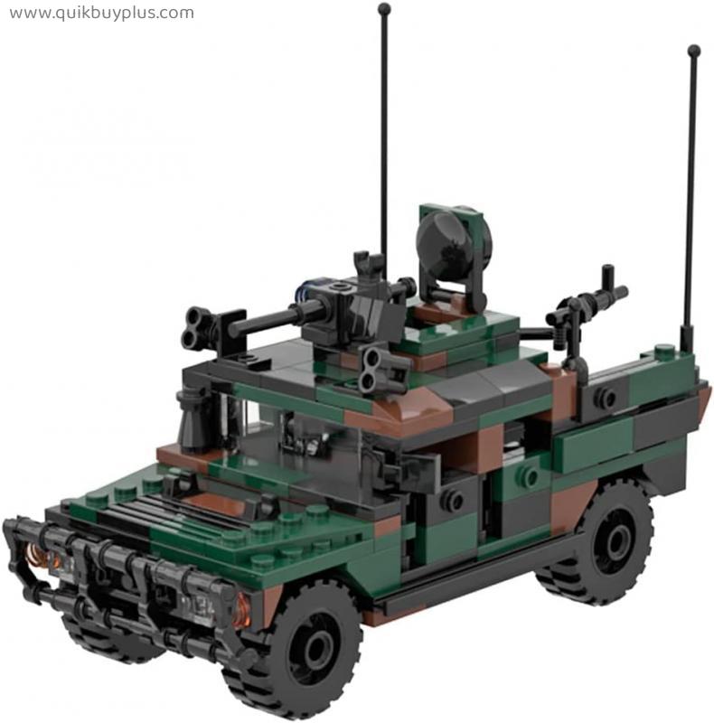 Lingxuinfo Military Armored Car Model Building Blocks Set, 253PCS Armored Car Model - Black Green Brown, Adult Collectible Model Military Cars Kits