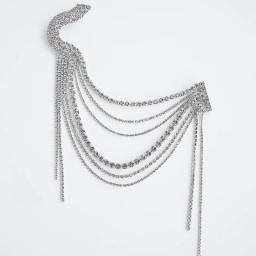 Long Tassel Crystal Big Brooch For Women Exaggerated High Quality Large Rhinestone Pins Fashion Party Jewelry