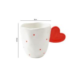 Love Cute Coffee Mugs and Cups Korean Modern Ins Creative Speckled Texture Decorative Milk Cup Coffee Table Desktop Drinkware