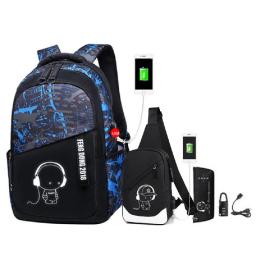 Luminous oxford school bags for teenage boys large backpack for teenagers bagpack high school backpack student casual travel bag
