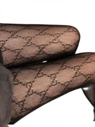 Luxury Brand Fish Net Stockings Women's Pantyhose High Flexible Fish Net Letter Tights Sexy Silk Ins Hook Flower Retro Tights