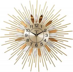 MLSJM Large Wall Clock Metal Decorative, Tarburst Wall Clock, Modern Silent Wall Clock, Mid-Century Instruments Satellite Metal Wall Clock, Large Starburst Decoration For Home, Kitchen,L