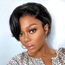 MMED Wig Lace Front Human Hair Wigs Short Bob Wig Straight Human Hair Wigs 150% Density for Women Preplucked Hairline Wig,Lace Hairline,Model Length