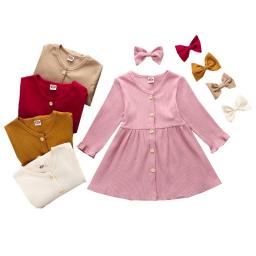 Ma&Baby 0-4Y Toddler Infant Baby Children Girls Clothes Set Puffl Sleeve Knitted Tops Skirts Fashion  Autumn Spring Outfits D35