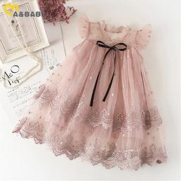 Ma&Baby 2-7Y Summer Kid Girls Lace Dress Princess Tulle A line Party Birthday  Dresses For Girls Children Cltohing DD43