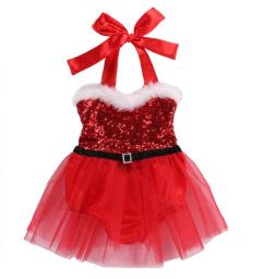 Ma&Babay Christmas Newborn Infant Baby Girls Rompers Jumpsuit  Tutu Lace XMAS Outfits Costume Princess Baby Girl Clothing D84