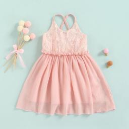 Ma&Baby 0-18M Newborn Infant Baby Girl Dress Lace Flower Tulle A-Line Dresses Party Birthday Vacation Clothes Summer Costume D01
