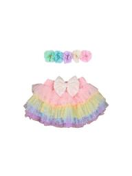 Ma&Baby 0-3M Newborn Infant Baby Girls Skirts Princess Bow Tutu Tulle Skirts For Baby Girl Clothing Birthday Party Costumes
