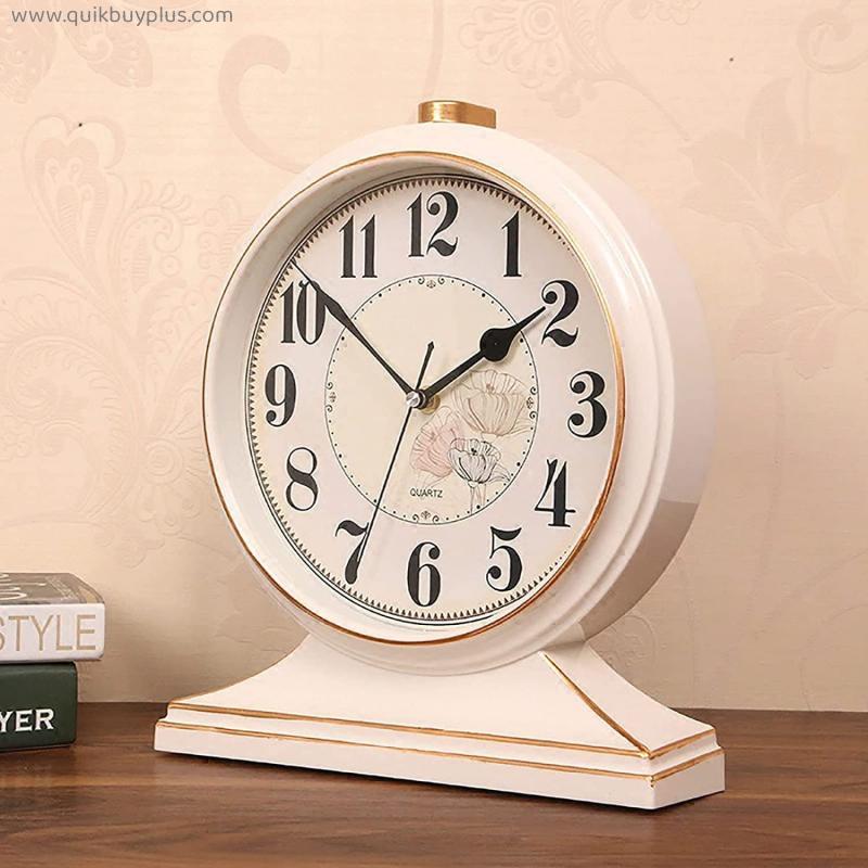 Mantel Clock Silent Retro Mantel Clock Home Mantle Clock Suitable for Living Room Bedroom Office Kitchen for Home Decoration