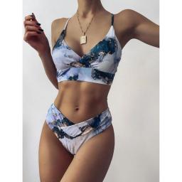 Marble Print Bikini Women Swimsuit High Waist Bikini Set Push Up Swimwear Female Brazilian Bathing Suit Beach Wear Biquini