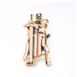 Masonic Knights Templar Seal Crusaders Solomons Temple Pins Brooches Guard With Sword Free Masons Badge Brooch For Men Jewelry