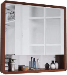 Medicine Cabinets Bathroom Mirror Cabinet Wall-Mounted Lockers with Single Door and Adjustable Shelf Household Multifunctional Furniture Wall-Mounted (Color : White, Size : 508014cm)