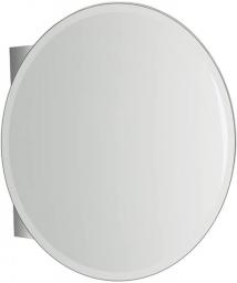 Medicine Cabinets Stainless Steel Round Mirror Cabinet Round Mirror With Shelf Bathroom Mirror Cabinet Mirror Stainless Steel Oval With Hanging Mirror Door, White, 505012cm