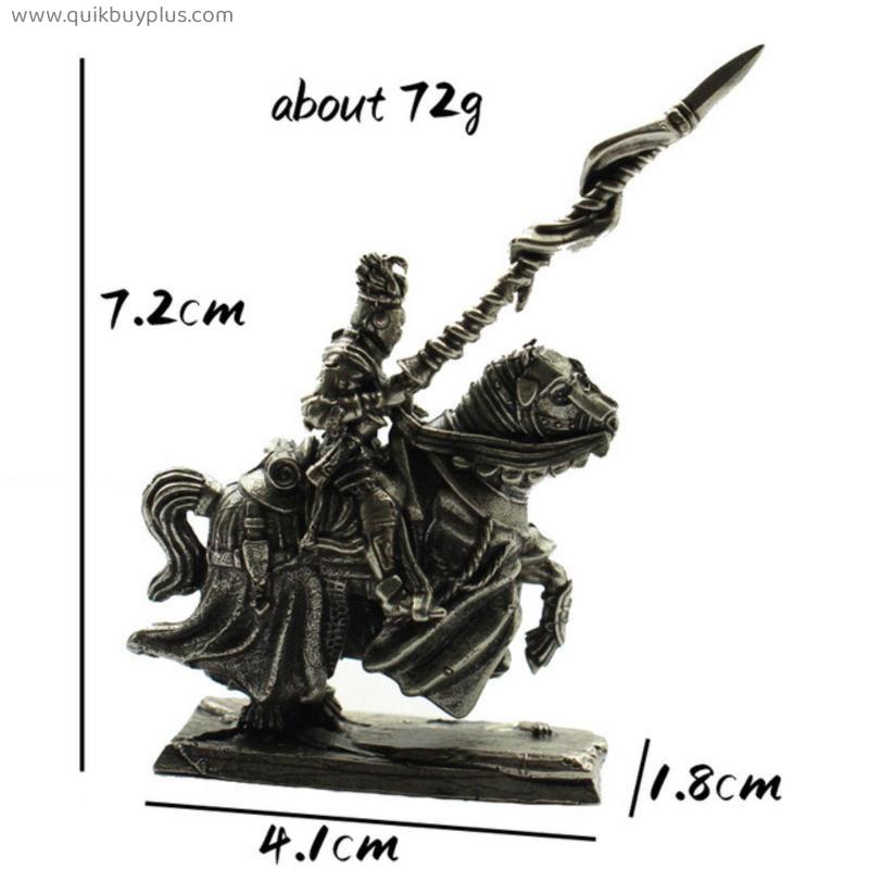 Medieval Terran Knights Legion Toy Model Desk Ornament Table Game Decoration Copper War Horse Spear Soldier Figurines Miniatures