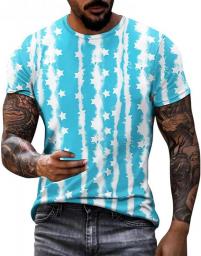 Men's Fitted T-shirt Crew Neck Short Sleeve Mens Shirts Comfort T-shirts Print Graphic Tees Fitness Tops Blouse