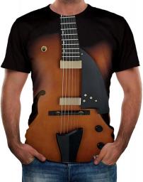 Men's Funny T-shirt Crew Neck Short Sleeve Mens Shirts Comfort T-shirts Guitar Print Graphic Tees Fitness Tops
