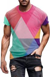 Men's Funny T-shirt Crew Neck Short Sleeve Mens Shirts Comfort T-shirts Print Graphic Tees Hip Hop Tops Blouse