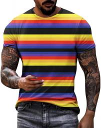 Men's Summer T-shirt Crew Neck Short Sleeve Mens Shirts Comfort T-shirts Print Graphic Tees Outdoor Tops Blouse