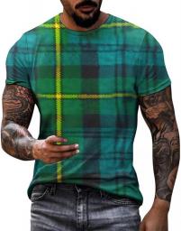 Men's with Design T-shirt Crew Neck Short Sleeve Mens Shirts Comfort T-shirts Print Graphic Tees Design Tops Blouse