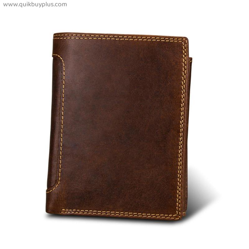 Men Wallets 100% Genuine Leather Men Wallets High Quality Coin Purse Pocket Money Bag For Gift carteira