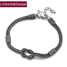 Men Women Bracelet Bangle 100% Real 925 Sterling Silver Weaving Rope Foxtail Chain A Fine Jewelry Joyas De Plata 925 2021 New B5