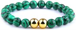 Men Women Bracelets Beaded Bracelets for Women Men Stone Bracelets Jewelry Gifts (Length : 21cm, Metal Color : Gold)