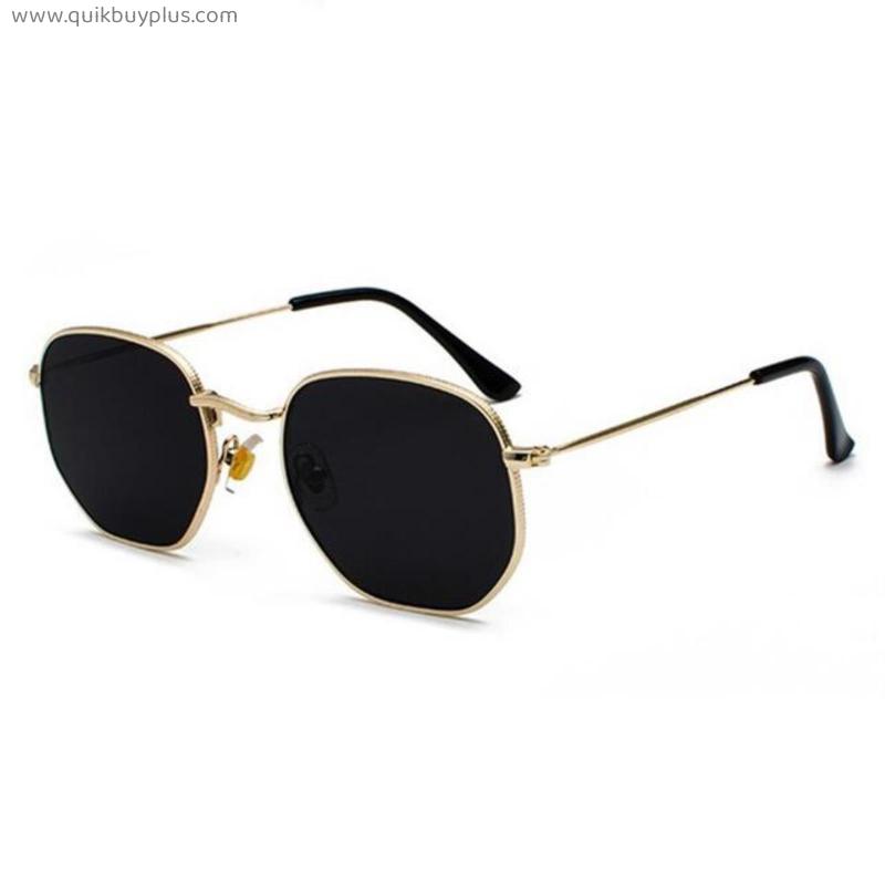 Men Women Sunglasses Square Polygon Sun Glasses Shades Metal Frame Eyewear  UV400