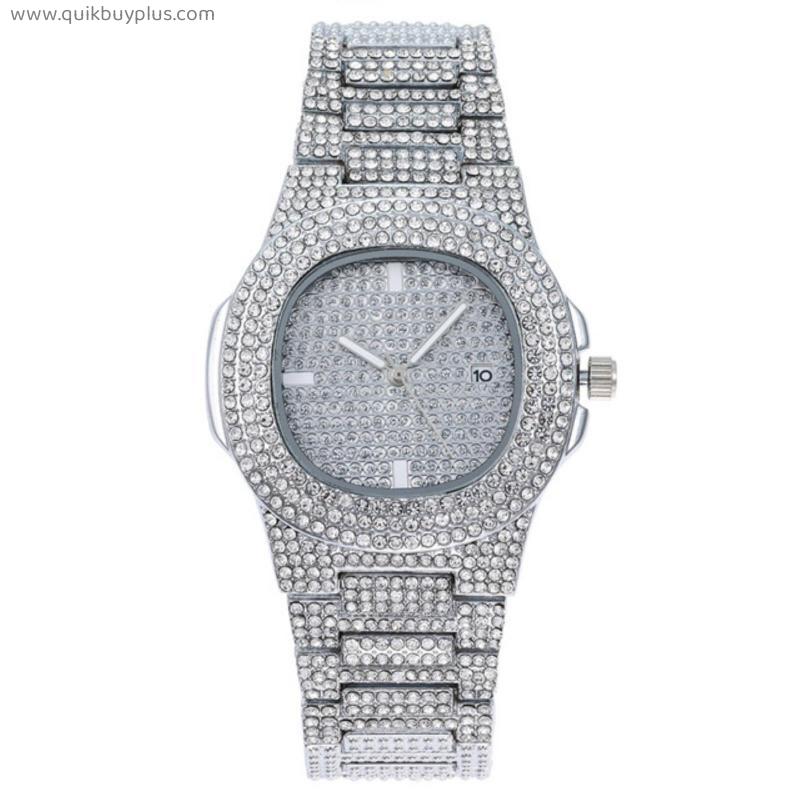 Mens Luxury Diamond Watches Ladies Fashion Ice Watch Quartz Watch Date