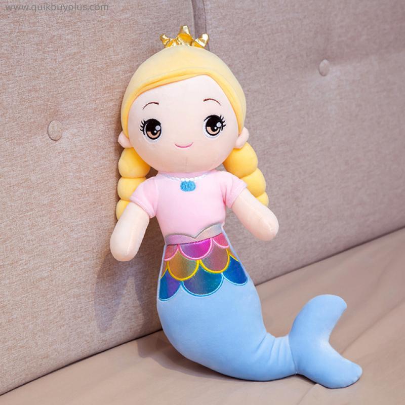 Mermaid Plush Toy Ragdoll Cute Sleeping Bed Pillow Girl Child Sleeping Doll Decoration Birthday Gift