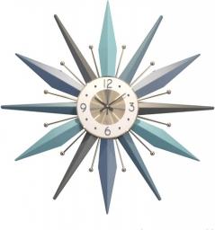 Mid Century Big Metal Clock 23 Inch Silent Non Ticking Wall Clocks Battery Operated Modern Art Large Wall Clocks for Living Room