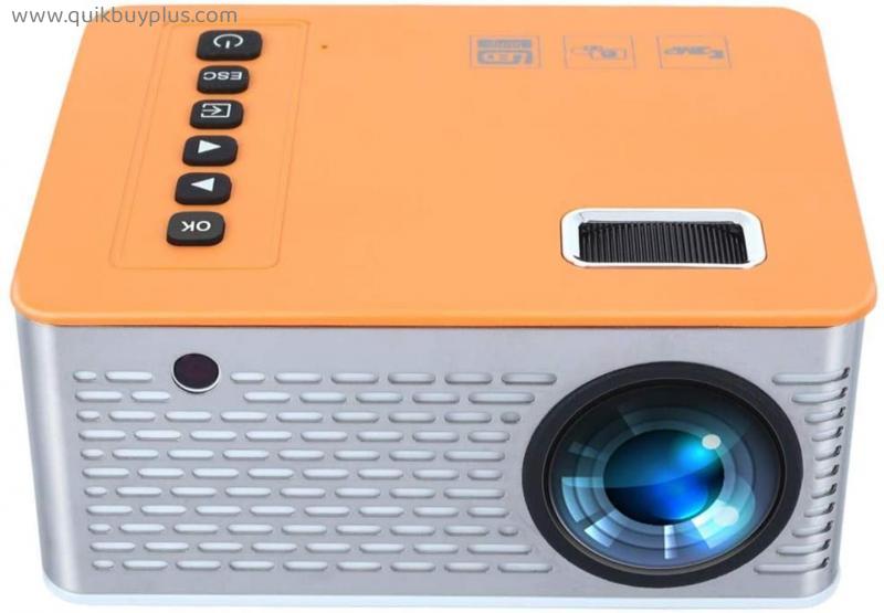 Mini Projector LED Portable Home USB Mobile Phone 10 ANSI 480*272 TF Card AV 5V 2A U Disk DVD TV BOX 3.5MM ( Size : Basic version )