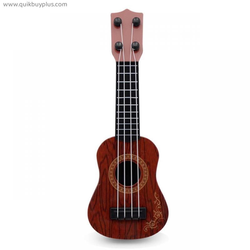 Mini guitarra 4 cordas ukulele guitarra clássica de brinquedo instrumentos musicais para crianças iniciantes educação precoce pequena guitarra