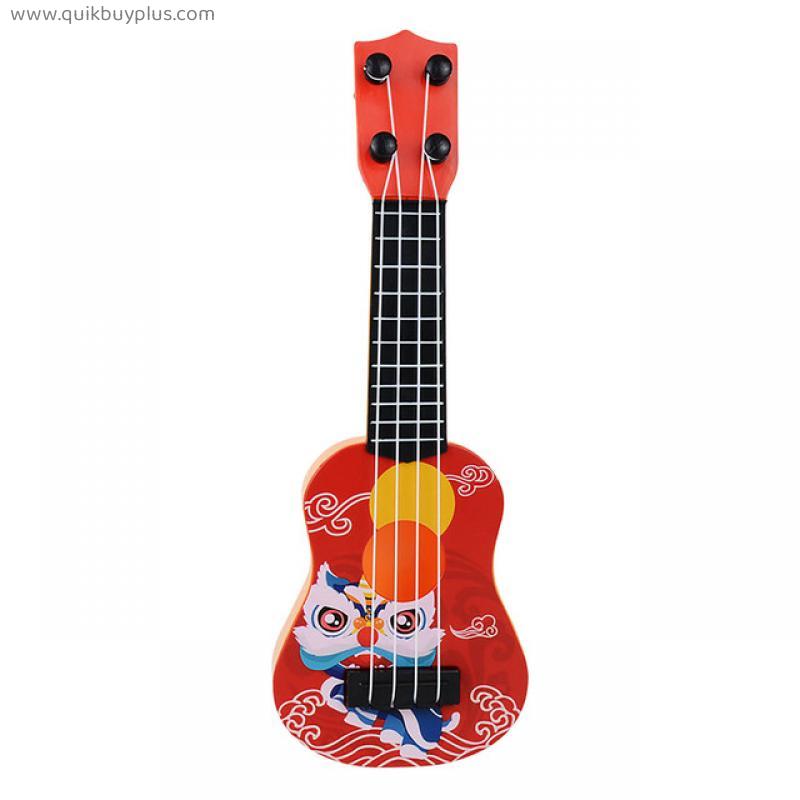 Mini guitarra 4 cordas ukulele guitarra clássica instrumentos musicais crianças iniciantes exercícios de treinamento pequena guitarra crianças brinquedo