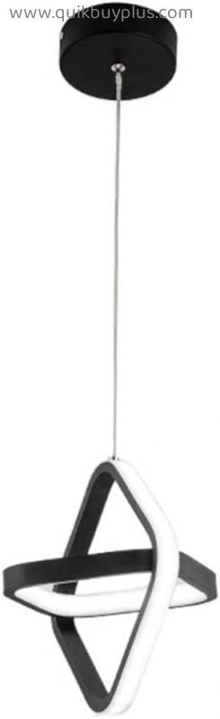 Modern Pendant Light Acrylic Lamp Shade Chandelier Nordic Minimalist Style Iron Hanging Lamp，Dining Bar Kitchen Island Decoration Hanging Light, Adjustable Height (Color : Dark, Size : White Light)