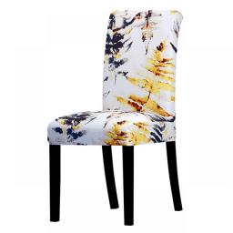 Modern Printed Chair Cover Stretch Washable Big Elastic Chair Covers Spandex Fabric Chair Cushion For Dining Room Home Decor