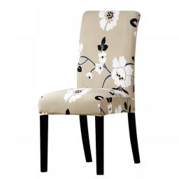 Modern Printed Chair Cover Stretch Washable Chair Covers Kitchen Seat Slipcovers For Dining Room Wedding Banquet Home Christmas