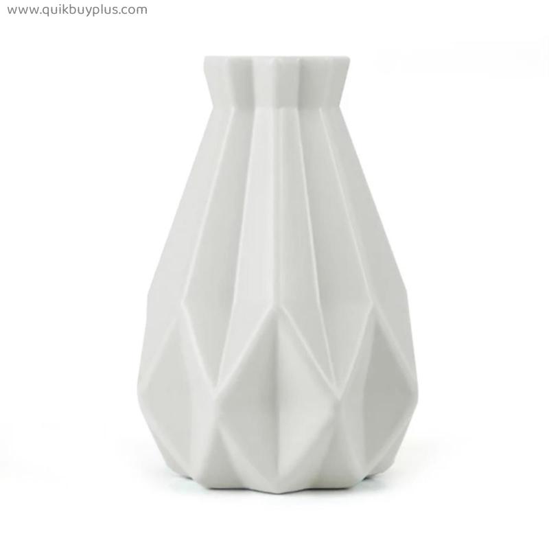 Modern vases decoration home Nordic Style Flower Arrangement Living Room Origami flower pot for interior Plastic HotSale