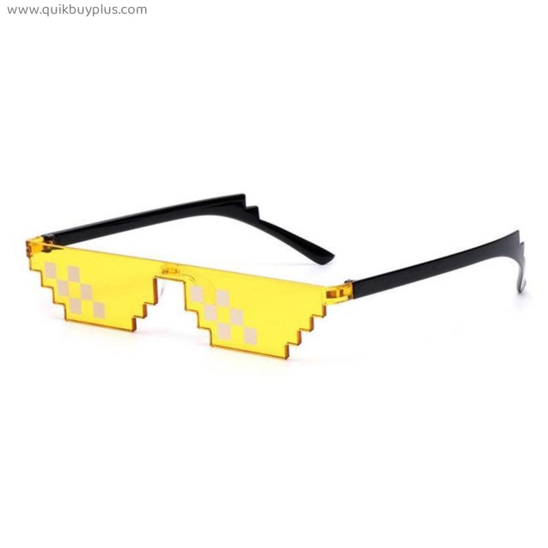 Mosaic Sunglasses Glasses Deal With It Glasses Pixel Black Mosaic Sunglasses Cool Jokes Funny Toys