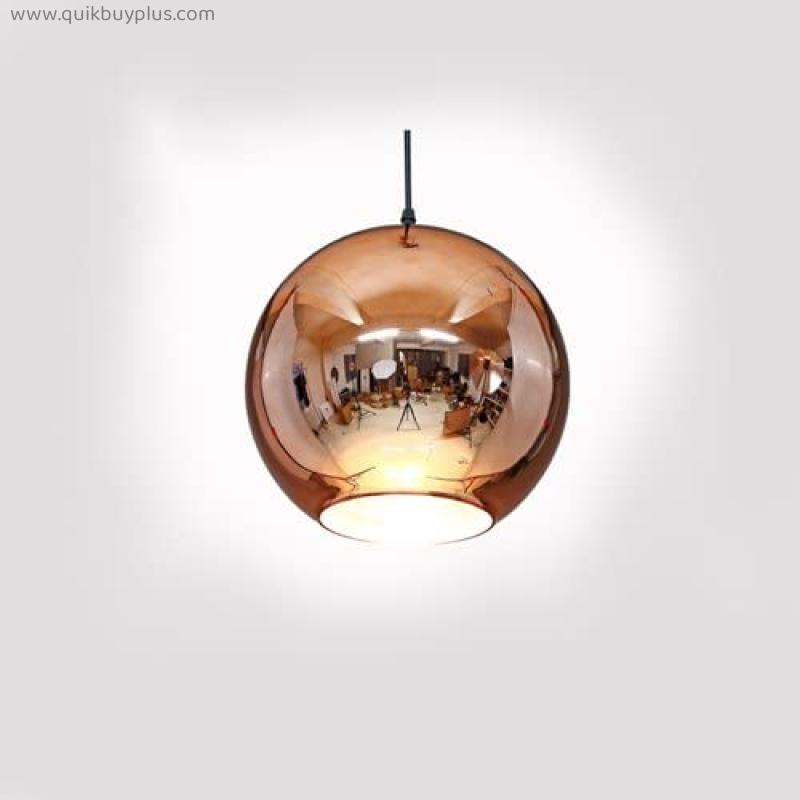 Mozeny Modern Simplicity Creative Plating Transparent Reflective Chrome Glass Mirror Hanging Light E27 Adjustable Ball Lantern Ceiling Pendant Lamp LED Globe Chandelier