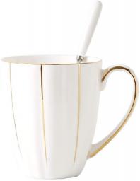 Mug 420ml Large Capacity Hand-painted Gold Cup Bone China Ceramic Mug Coffee Cup Milk Tea Cup with Spoon