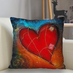 Musife Custom Love Heart Pillowcase Home Decoration 45*45cm Zipper Square Pillowcase Throw Pillow Cover Drop Shipping