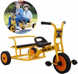 NUBAO Kids Tricycle Twin Tricycle Made Of High-Carbon Steel Frame, With Shock-Absorbing And Wear-Resistant Wheels, Pedals, And Adjustable Seat Design For 2-8 Years Boys Girls (Color : Yellow)