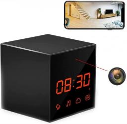 NYHKTY Invisible Spy Cameras Clock, Wifi Hidden Lens 1080P Smart Home HD IP Security Wireless Charger Speaker Music Box Camera