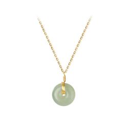 Natural Hetian Jade Cheongsam Pendant Necklace 925 Silver Fashion Jewelry Chalcedony Amulet Gifts For Women
