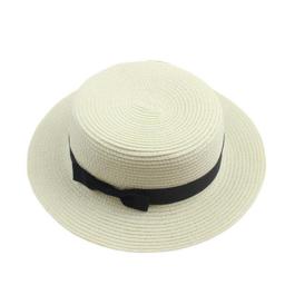 New  Summer Women Boater Beach Hat Female Casual Panama Hat Lady Ribbon Classic Bowknot Flat Sun Hat Women Fedoras Travel