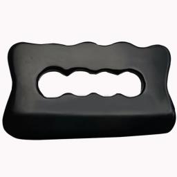 New Black Bianstone Gua Sha Scraping Plate Four-hole HandheldSPA Scraping Plate Chinese Traditional Acupuncture Body Massager