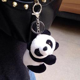 New Cartoon Plush Cute Panda Keychain For Gifts Backpacks Key Chains Key Ring Men Women Charm Bag Pendant Birthday Gift